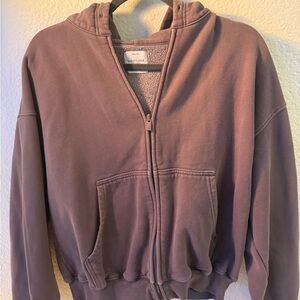 Aritzia Dusty Pink Zip-Up Hoodie